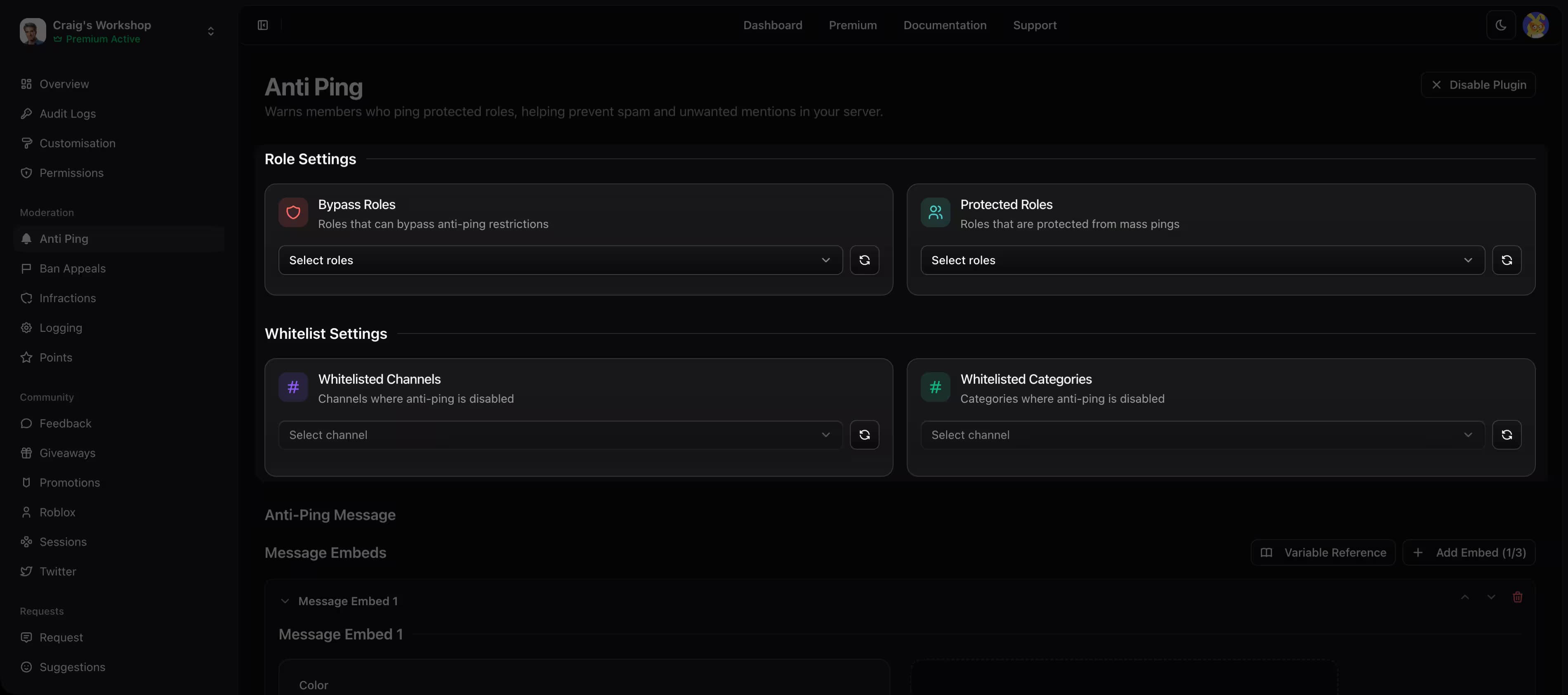 Preview of Boomerang's Anti-Ping Plugin