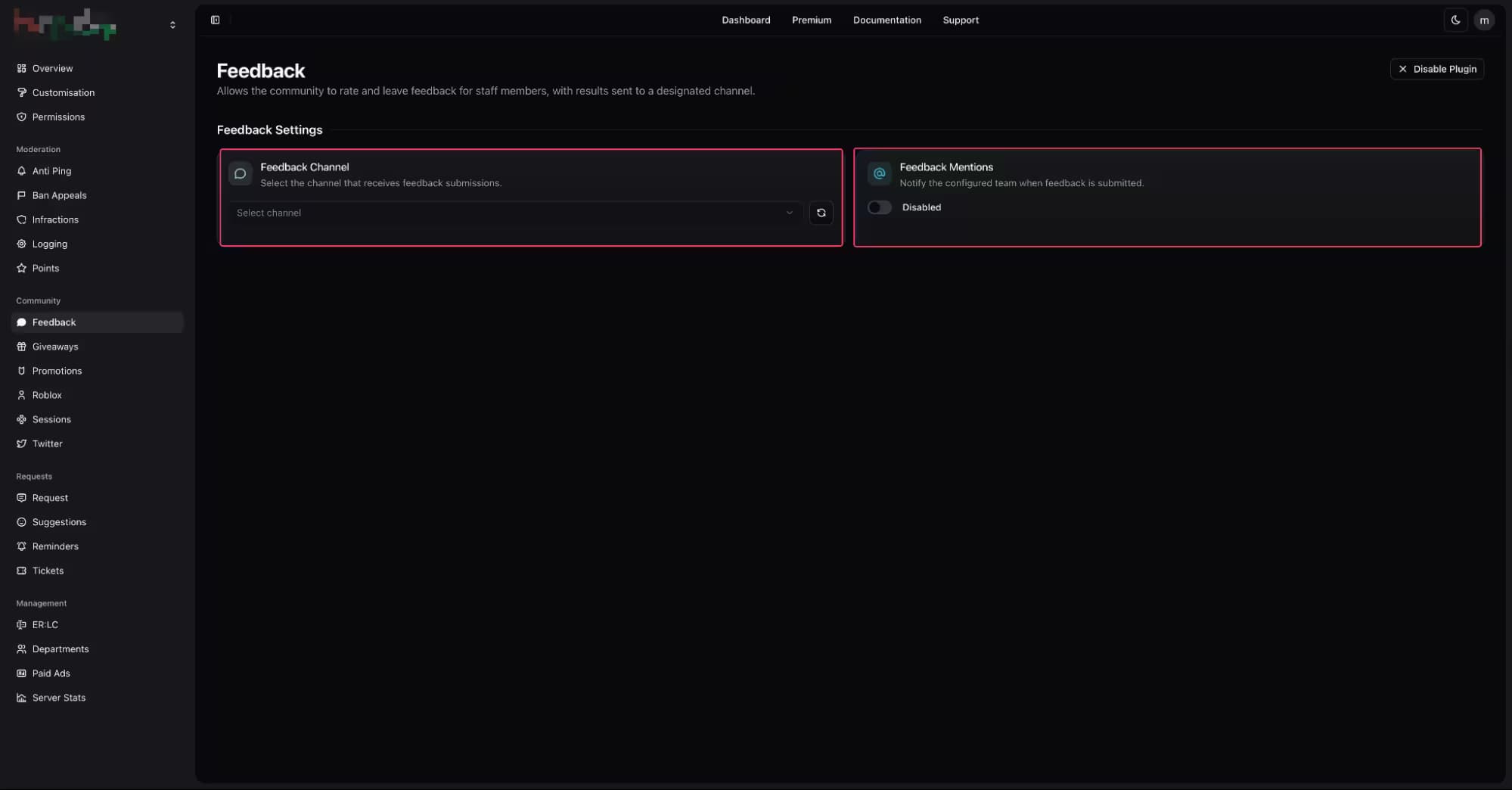 Preview of Boomerang's Feedback Plugin